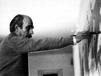 El artista en su estudio de Madrid en 1978